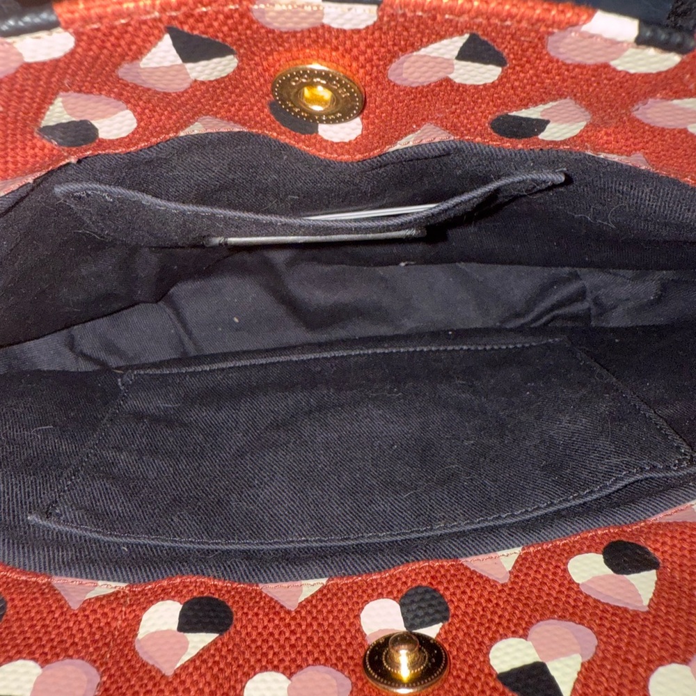 Coach Red and Black Patterned Shoulder Bag